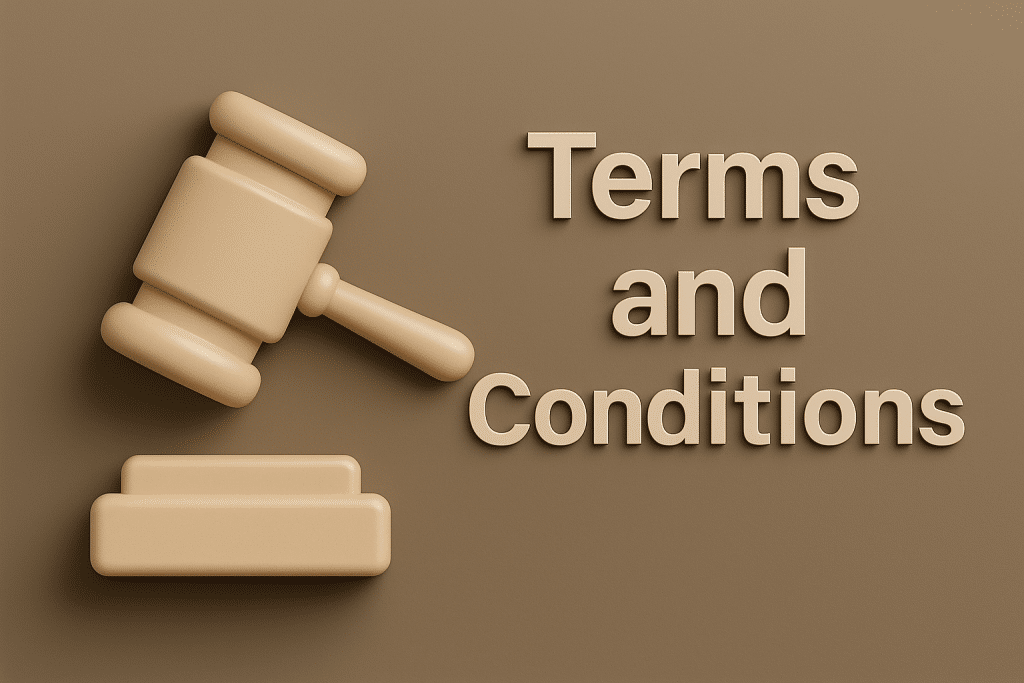 ValentineDay.sg Terms and Conditions Singapore banner with 3D gavel and legal symbol